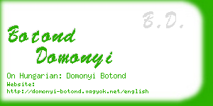 botond domonyi business card